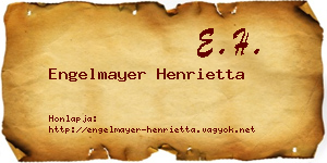 Engelmayer Henrietta névjegykártya